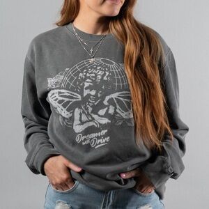 Angel Dreamer with Drive gray Sweatshirt Angel spread wings
